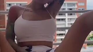 Agata Ruiz pussy fingering on balcony snapchat premium cams porn cams sex