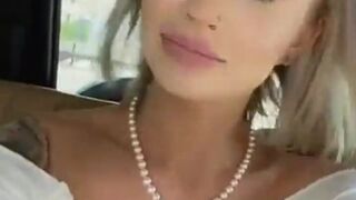 Layna Boo dildo masturbation on car backseat public parking snapchat premium cams porn cams sex 1