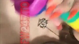 Princess Pineapple rainbow dildo blowjob & riding snapchat premium cams porn cams sex