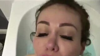 Chessie Kay bathtime blowjob licking sucking deepthroat cams porn cams sex