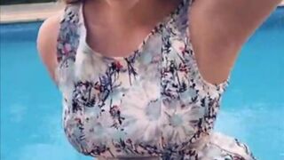 Sarah Calanthe outdoor naked tease by the swimming pool snapchat premium 2020/08/25 cams porn cams sex