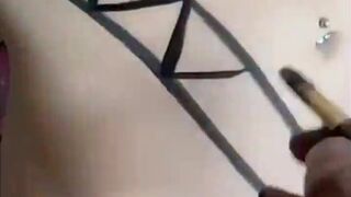 Maddison Morgan Sexcams-24 housr.Com body paint session in Jamaica snapchat premium porn cams sex