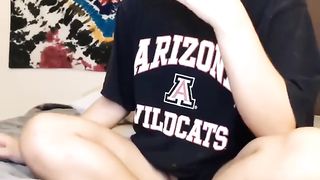 ravendevine Brunette in stockings rides sex toy