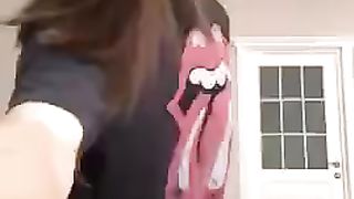 AniButler caresses his tits