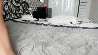 brandiloveee Busty naughty babe caresses shaved pussy